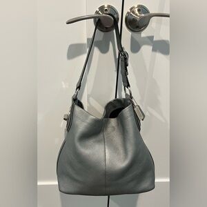 Coach Metallic Silver Hobo Bag